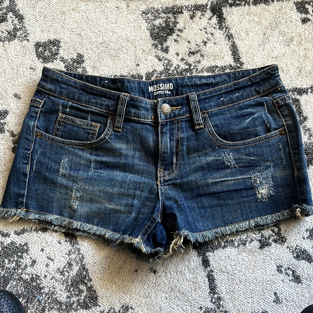 Denim cut off shorts